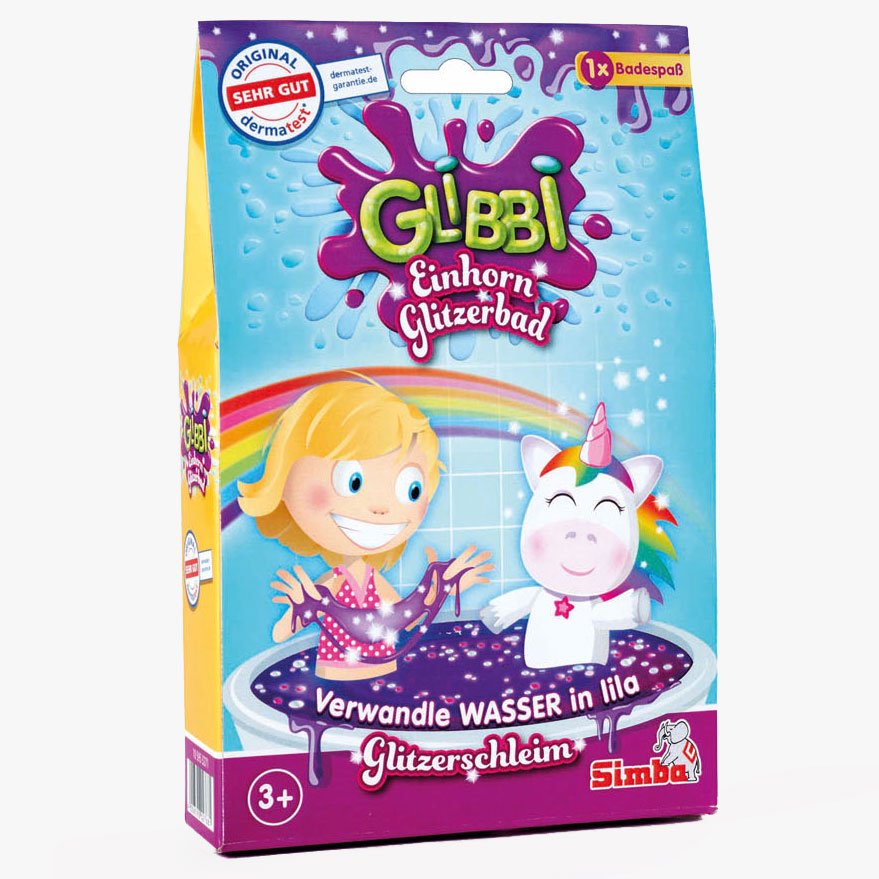 Glibbi eenhoorn glitterbad