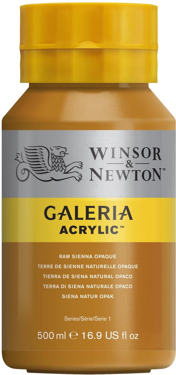 Winsor Newton galeria acryl 500ml raw sienna opaq