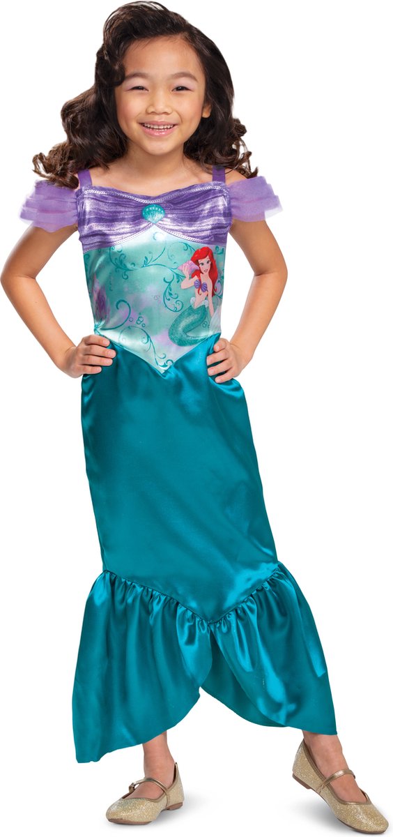 Disguise Disney prinses - the little mermaid, de kleine zeemeermin ariel , maat m (7-8 jaar), meisjes
