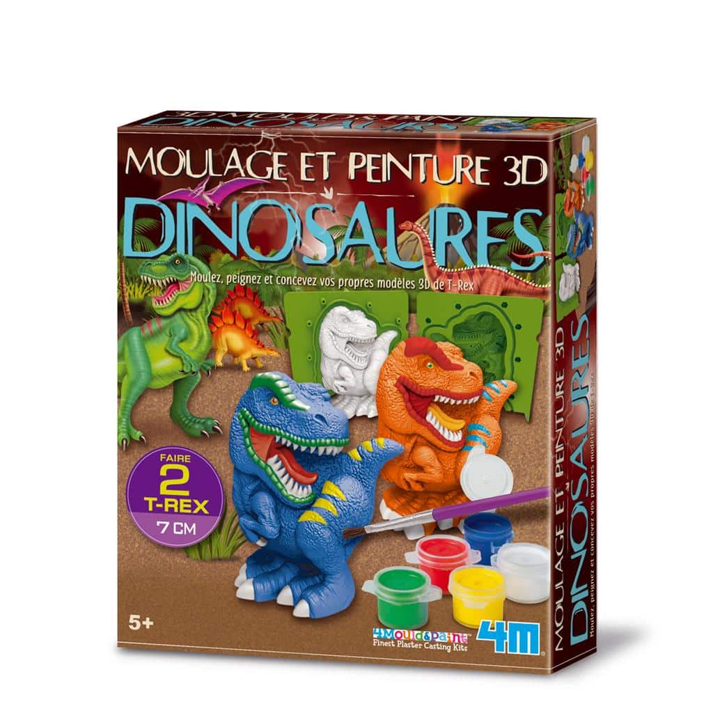 4M gipsgieten en verven 3d dinosaurussen