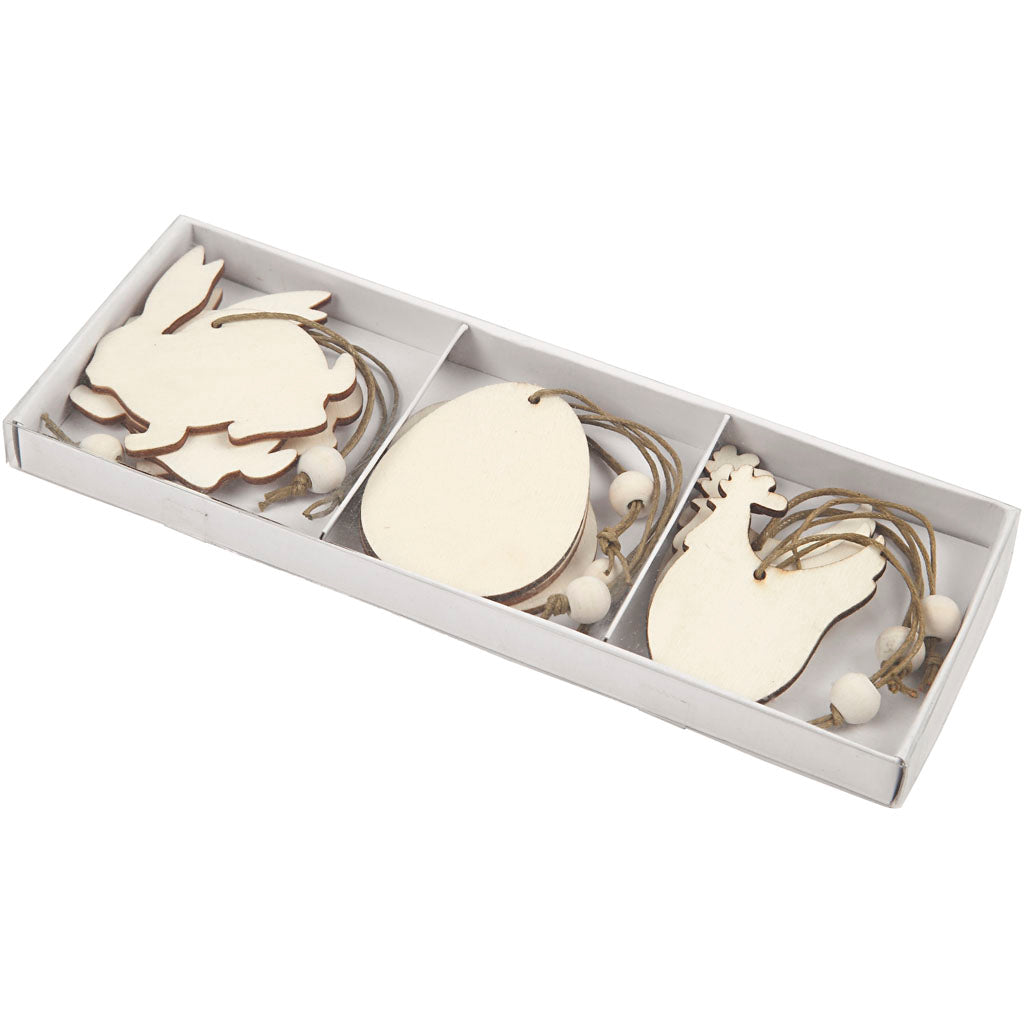 Creativ Company Https: www.cchobby.nl houten-decoraties-konijn-ei-kip-afm-6-cm-dikte-3-mm-9-stuk-1-doos