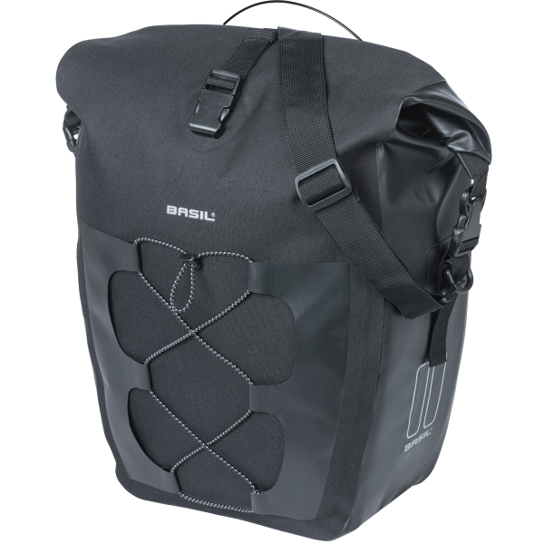 Basil Tas navigator l enkel | mik studs | zwart 22l