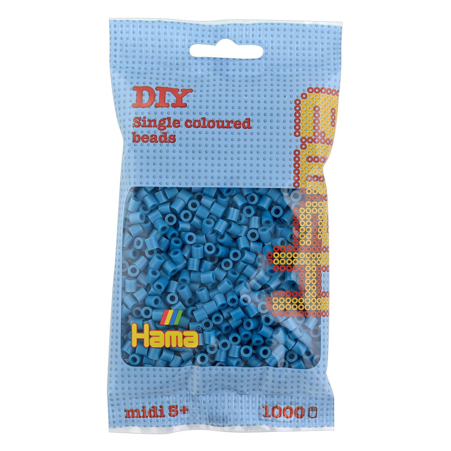 Hama midi strijkkralen - petrol blauw (83), 1000st.