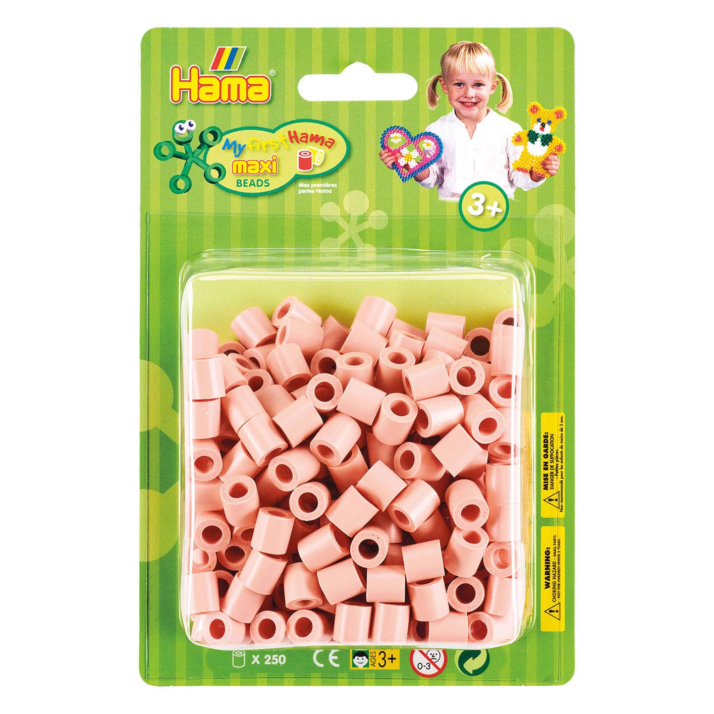 Hama maxi strijkkralen mat roze, 250st.