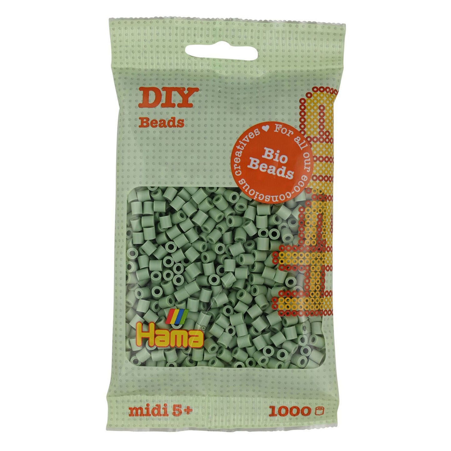 Hama midi bio strijkkralen - eucalyptus (101), 1000st.