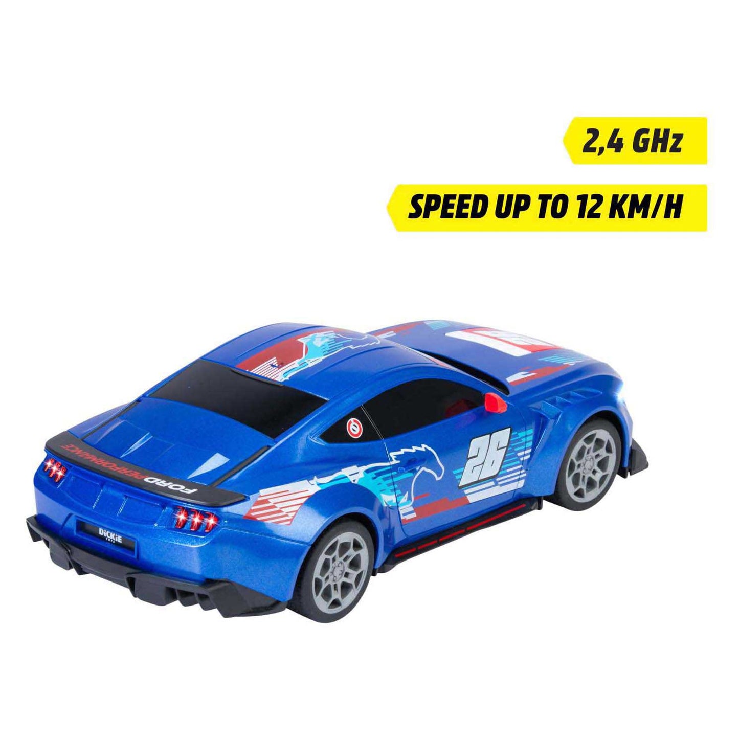 Dickie Simba toys - rc ford mustang customized, try me, rtr - 201105014