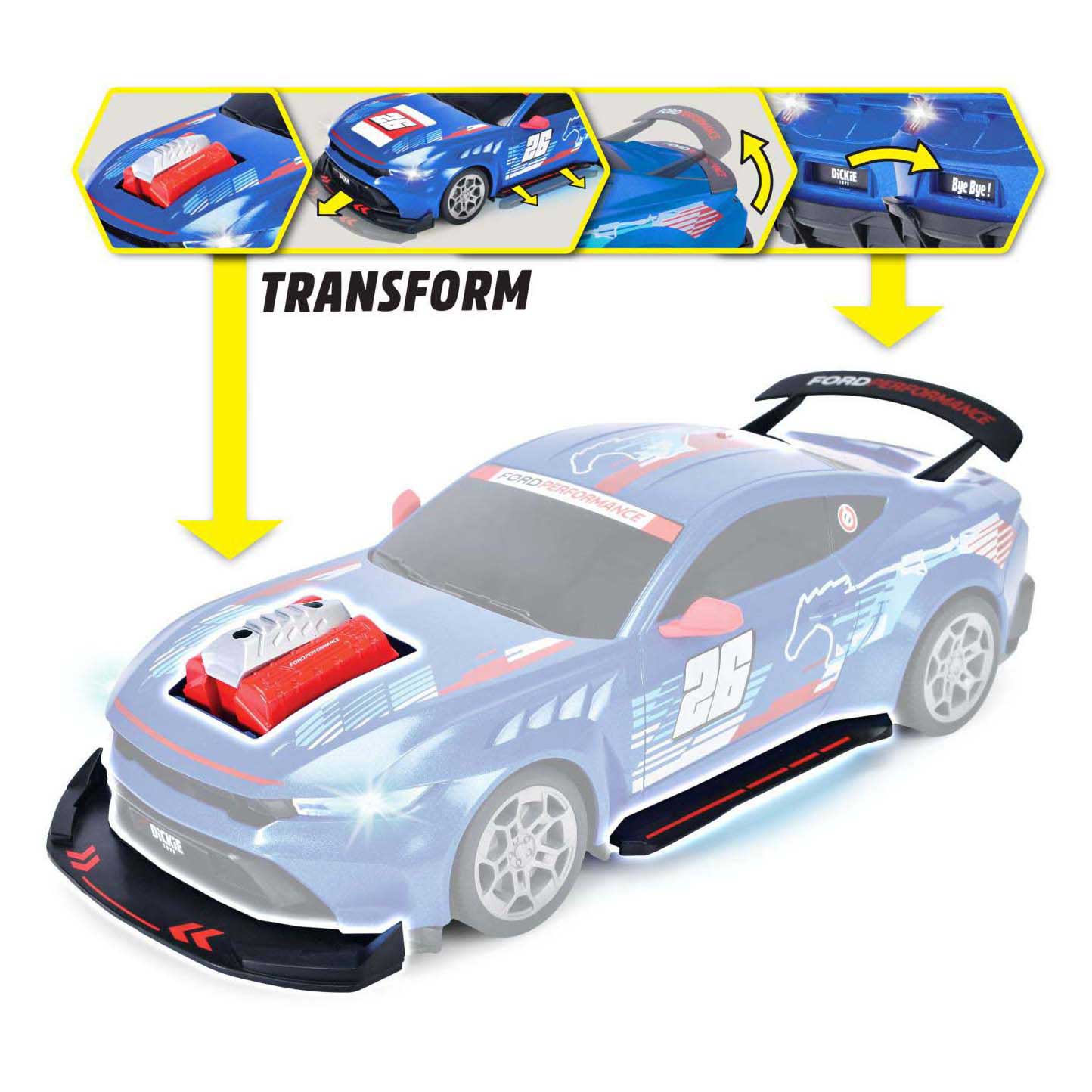 Dickie Simba toys - rc ford mustang customized, try me, rtr - 201105014
