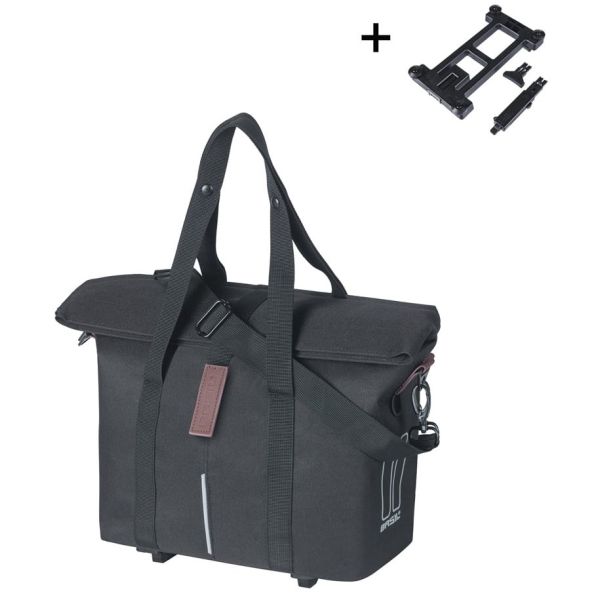 BASIL Fietshandtas city mik 8 - 11 liter 19 x 30 x 26 cm - zwart