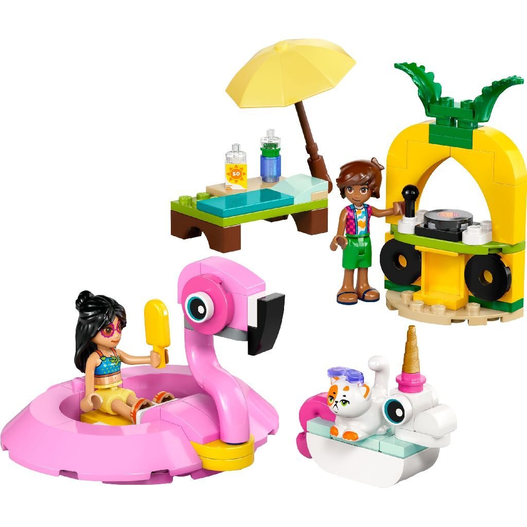 LEGO friends 42658 zwembadfeestje met flamingo en eenhoorn