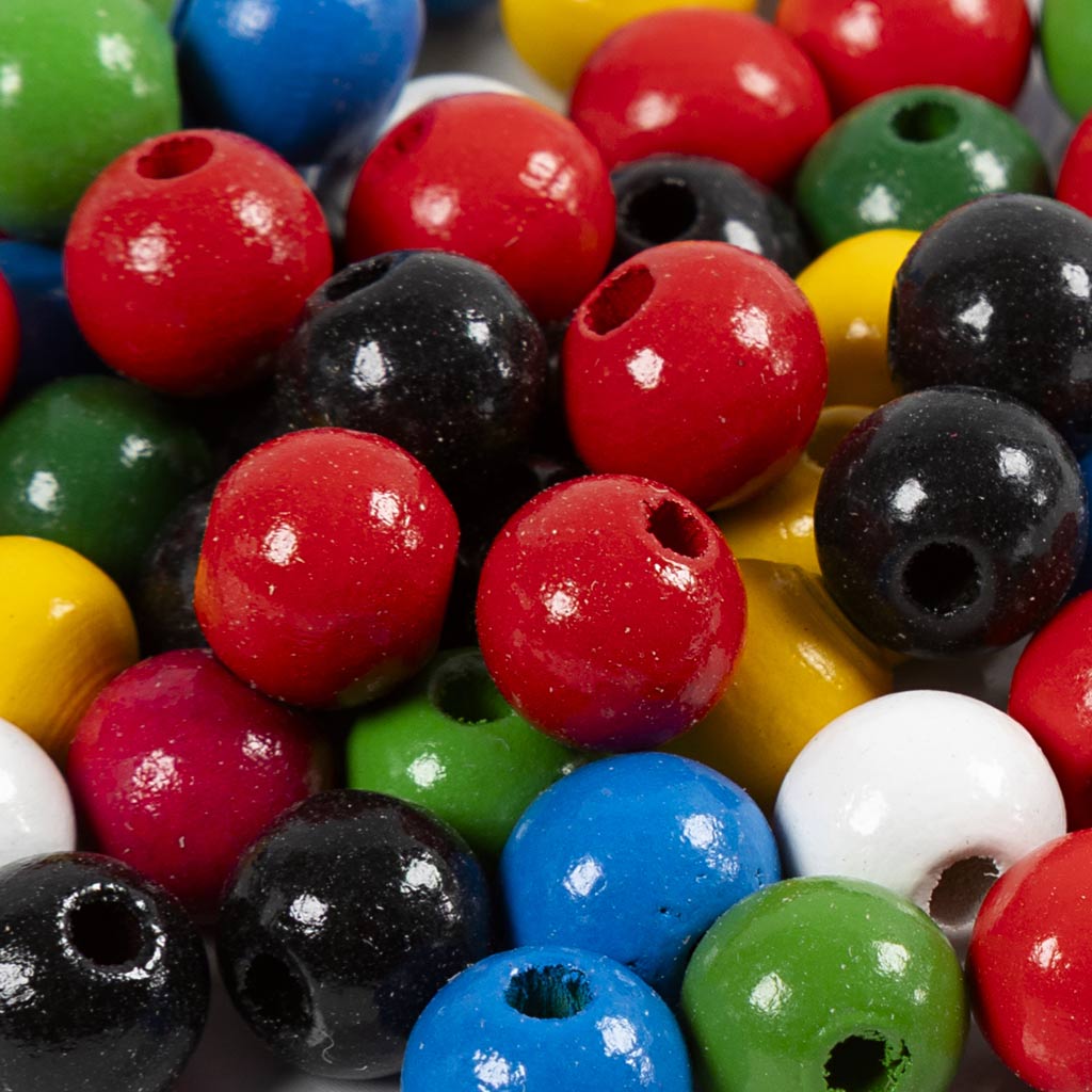 Creativ Company Https: www.cchobby.nl houten-kralen-d-10-mm-gatgrootte-3-mm-ca-70-div-diverse-kleuren-20-gr-1-doos