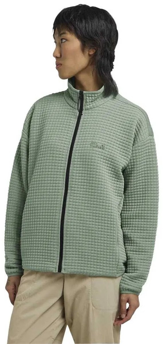Jack Wolfskin mogari fz w dames outdoorjas-green zinnia