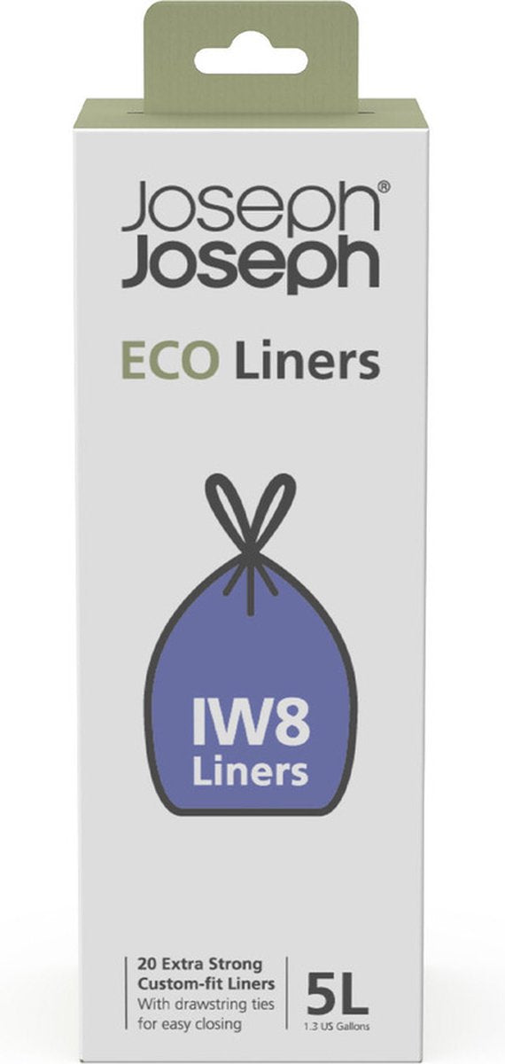 Joseph Joseph eco liners afvalzakken grijs - iw8 - 5 l - 20 stuks