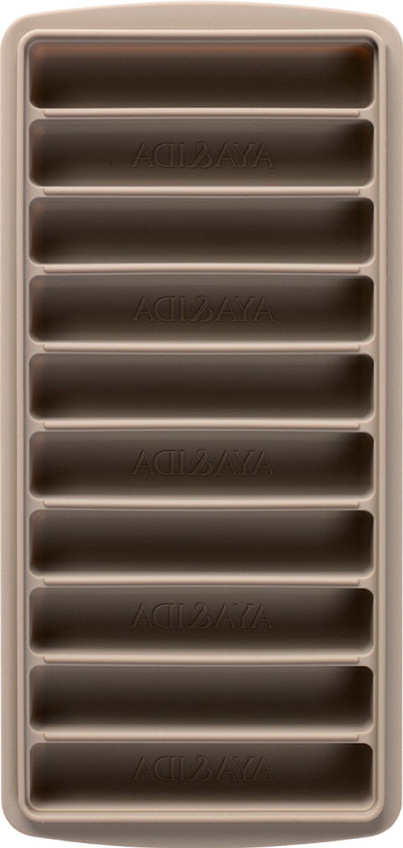 Aya Ida Aya ida - ice cube tray - ijsblokjesvorm - siliconen ijsblokjes vorm met deksel - bpa vrij - herbruikbaar - langwerpige ijsblokjes voor flessen - koude dranken - driftwood