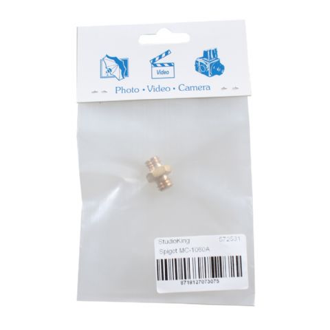 StudioKing spigot verloopnippel mc-1060a 3 8 male 3 8 male