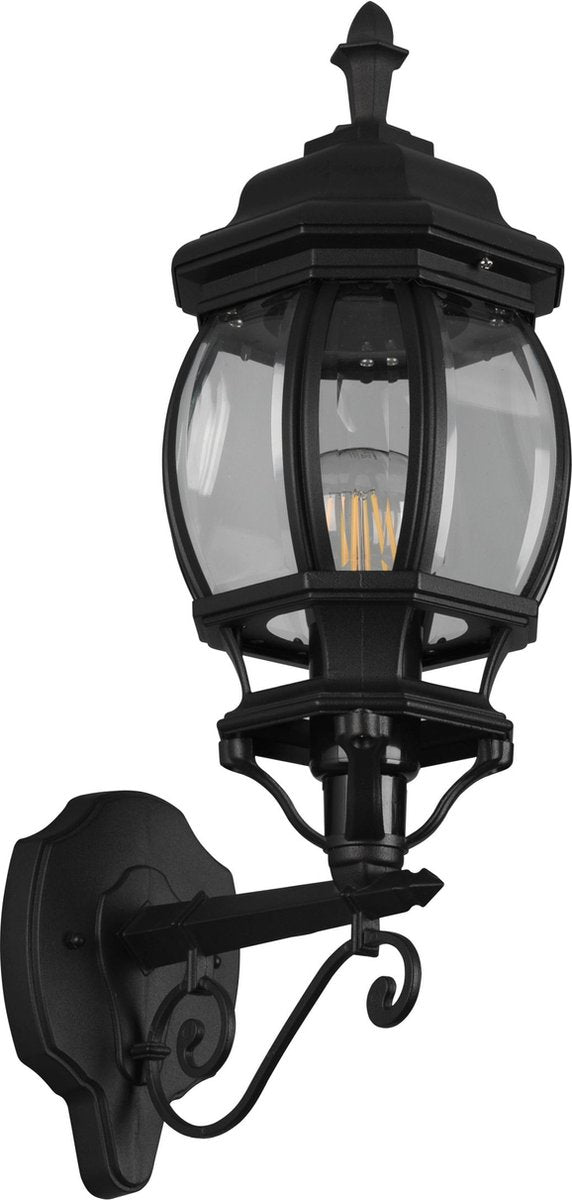TRIO elvo - wandlamp - zwart mat - excl. 1x e27 4w - buitenverlichting - ip23