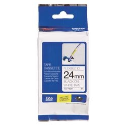 Labeltape Brother TZEFX251 24mmx8m zwart wit