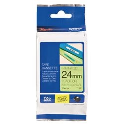 Labeltape Brother TZEC51 Zwart, geel 24mmx5m