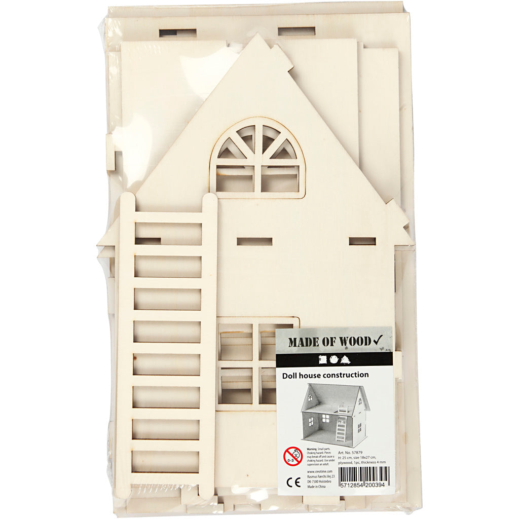 Creativ Company Https: www.cchobby.nl diy-poppenhuis-h-25-cm-afm-18x27-cm-1-stuk