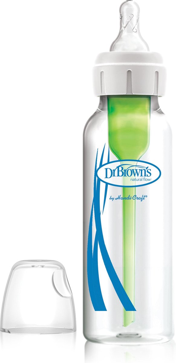 Dr. Brown's options+ anti-colic babyfles - smalle halsfles - glas - 250ml