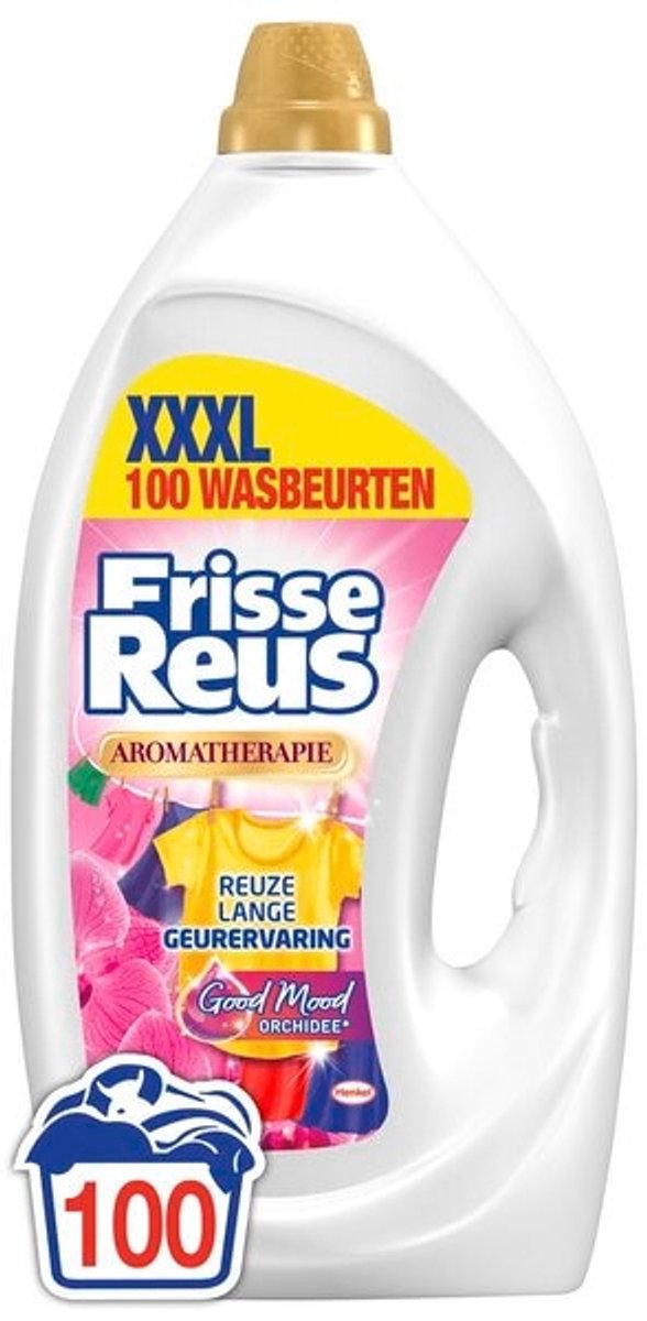 Frisse Reus gel orchidee - vloeibaar wasmiddel - gekleurde was - frisse geurbeleving - 100 wasbeurten - grootverpakking