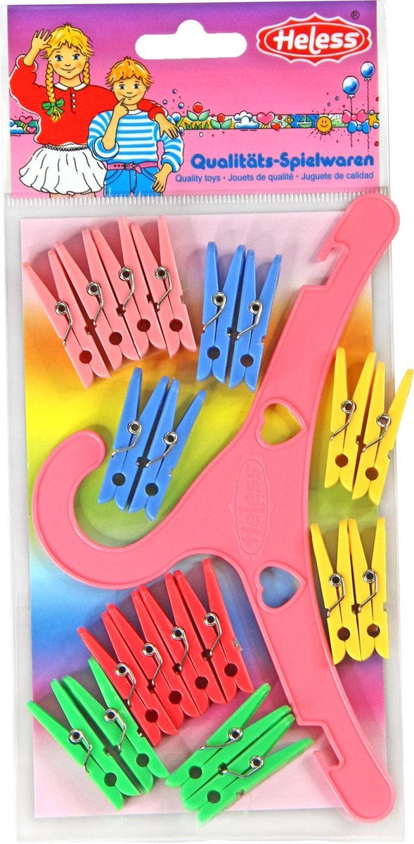 Heless Kledinghanger wasknijperset, 20st.