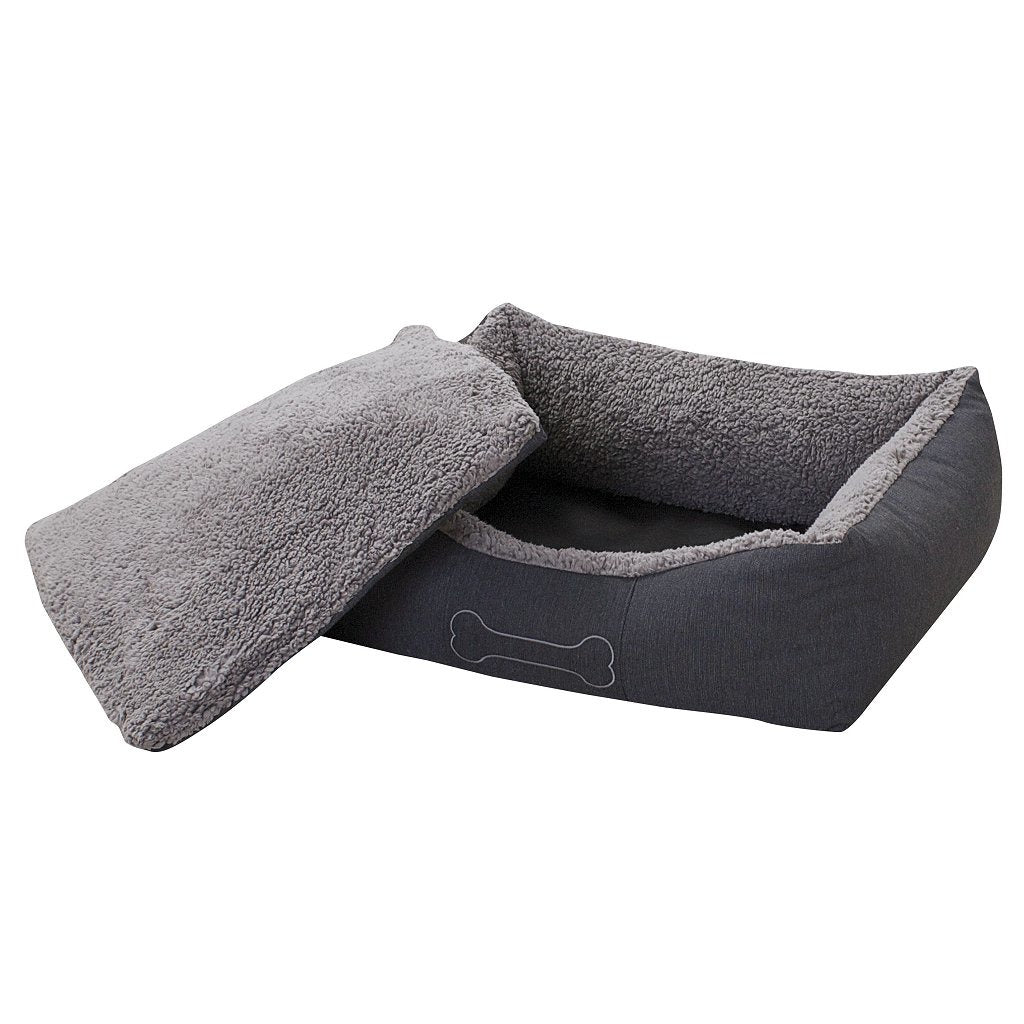 Sun Garden luxe hondenmand lucky + kussen 80x70x20cm grijs