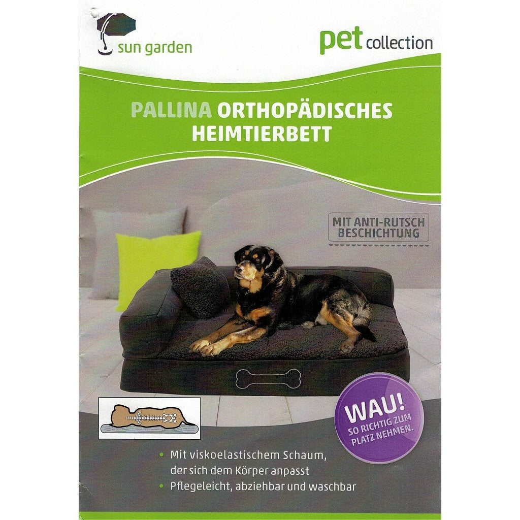 Sun Garden pallina orthopedisch hondenkussen 80x60x25cm antraciet grijs