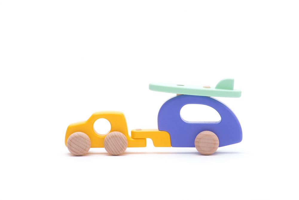 BAJO houten 4 WD CAR CAMPER. 2+