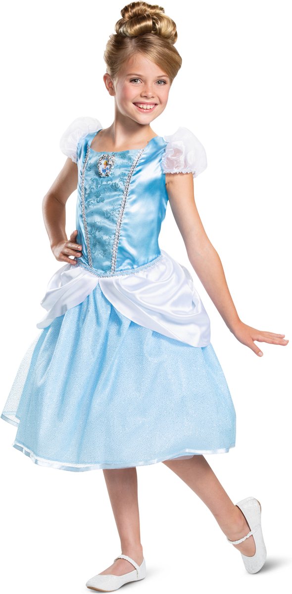 Disguise Disney prinses - cinderella, cinderella deluxe , maat m (7-8 jaar), meisjes