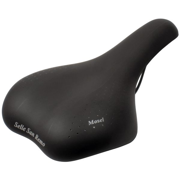 Selle San Remo Fietszadel mosel voor stads- trekkingfietsen - zwart (werkplaatsverpakking)
