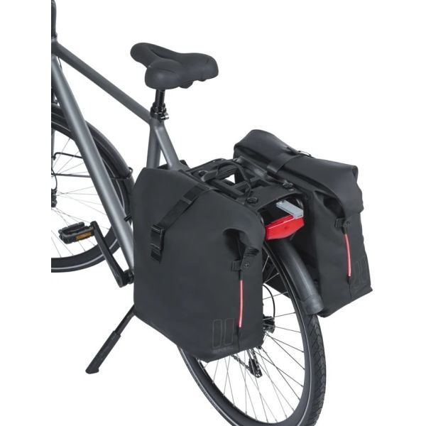 BASIL Dubbele fietstas soho nordlicht mik 41 liter - zwart