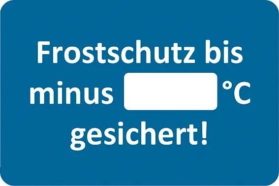 EICHNER kundendienstaufkleber sticker anti-freeze customer service sticker