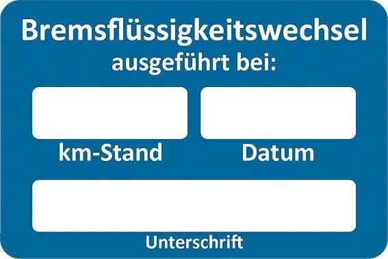 EICHNER kundendienstaufkleber sticker brake fl. customer service sticker
