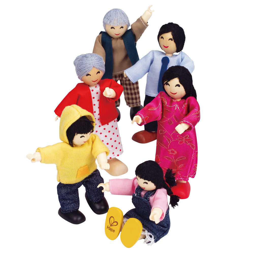 Hape poppenhuis familie aziatisch