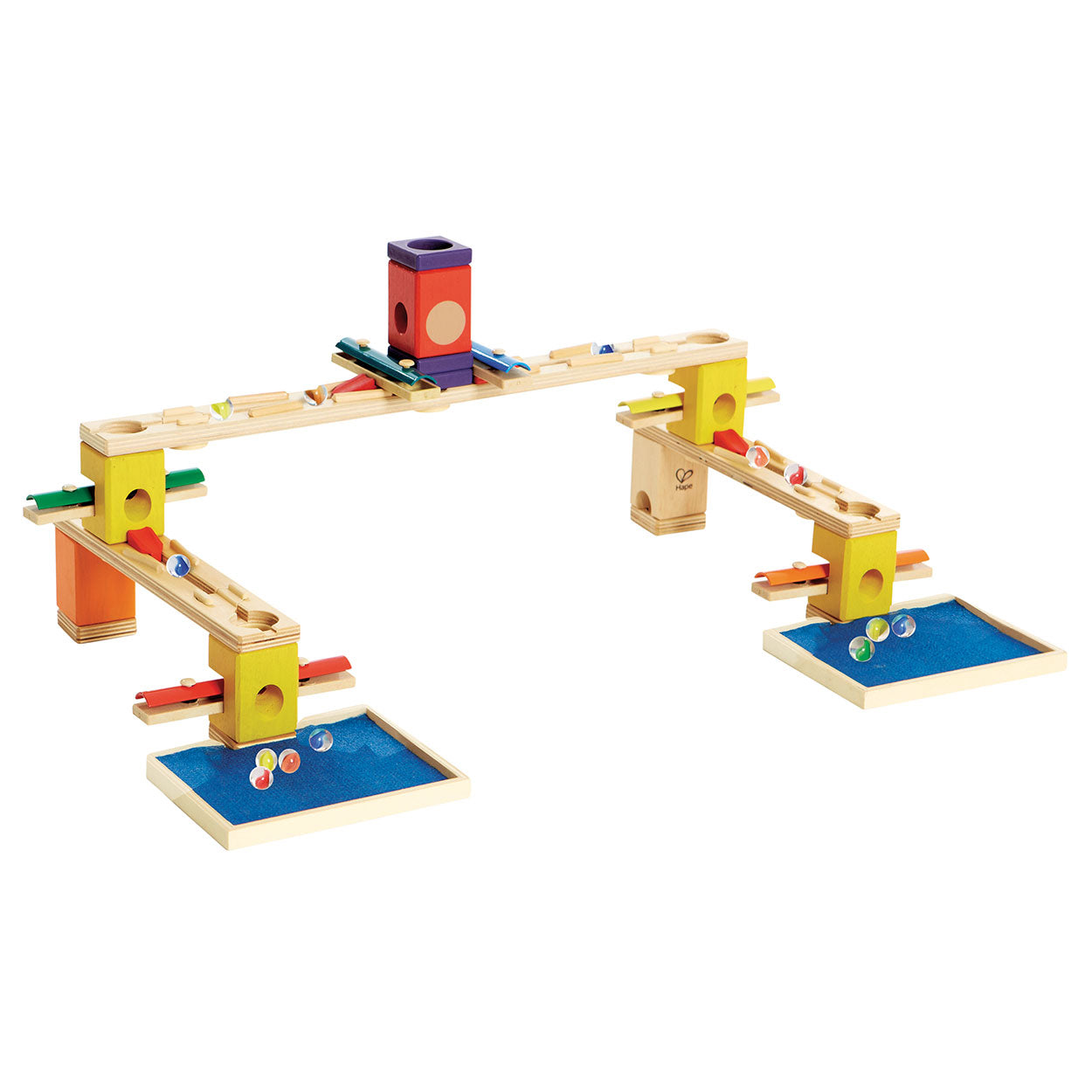 Hape Quadrilla houten knikkerbaan music motion, 97dlg.