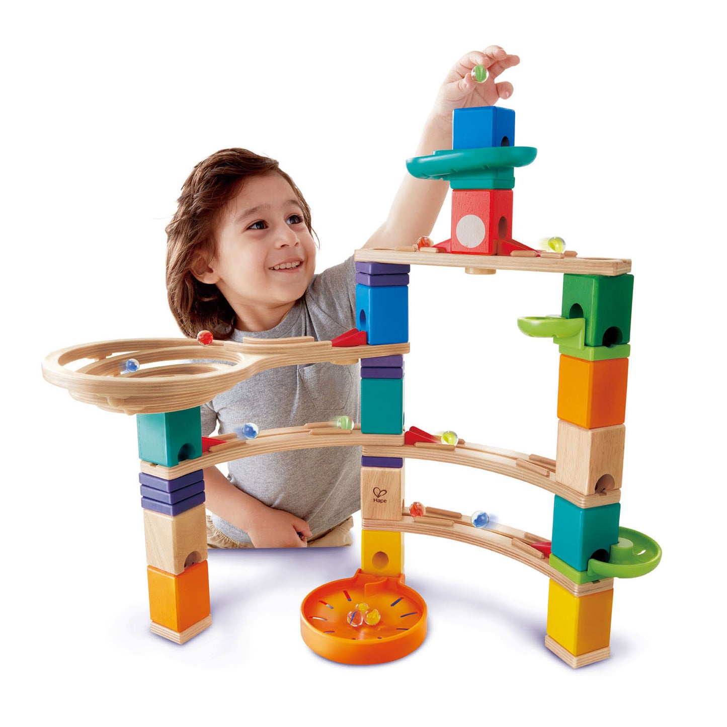 Hape Quadrilla houten knikkerbaan - cliffhanger