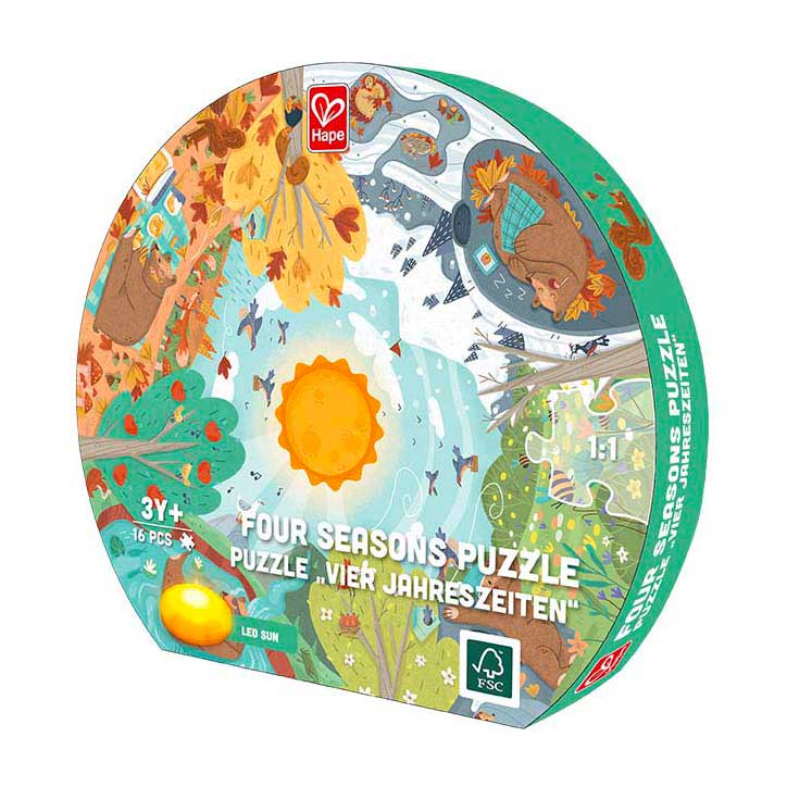 Hape vier seizoenen puzzel met licht - 16st.