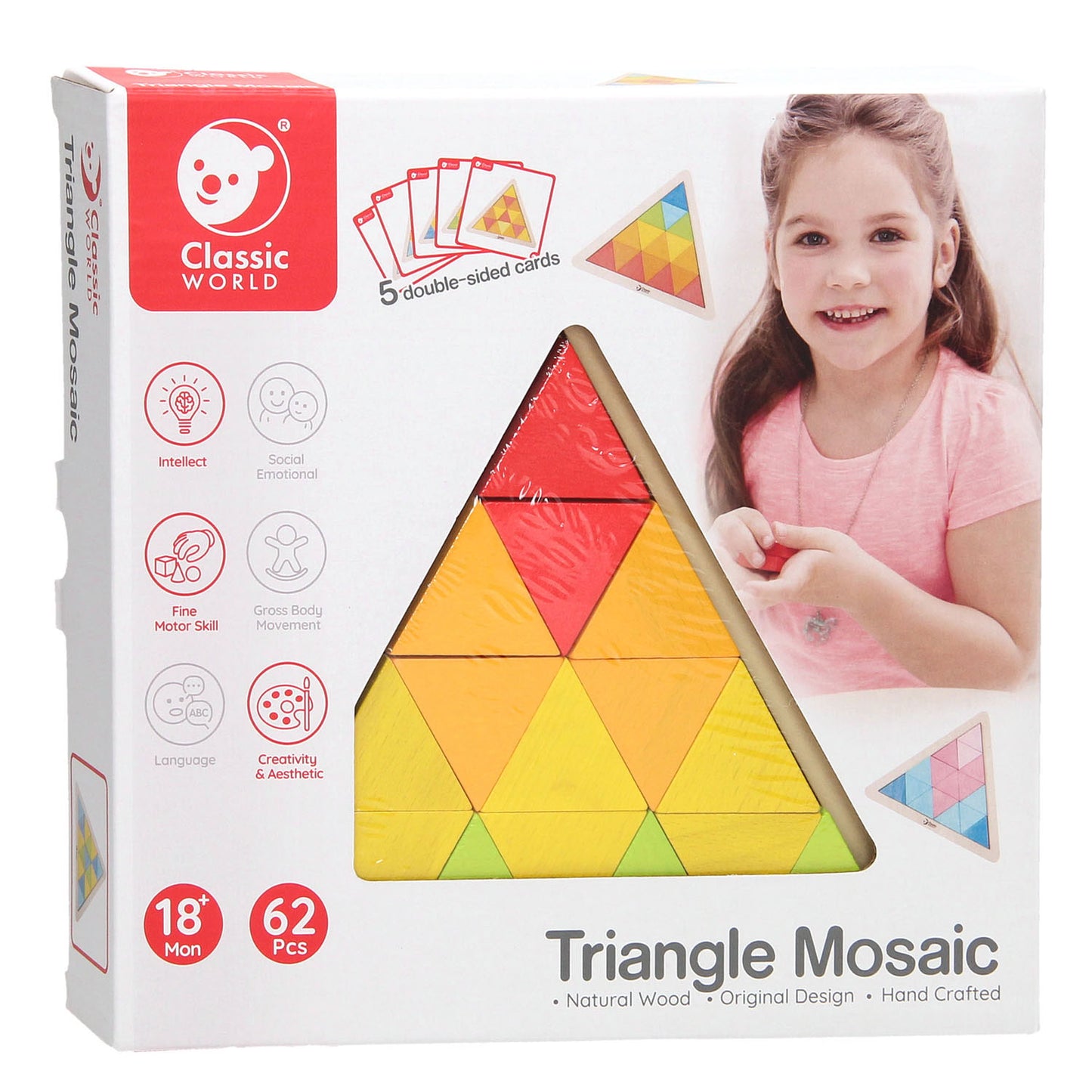 Classic World houten mozaïekpuzzel, 67st.