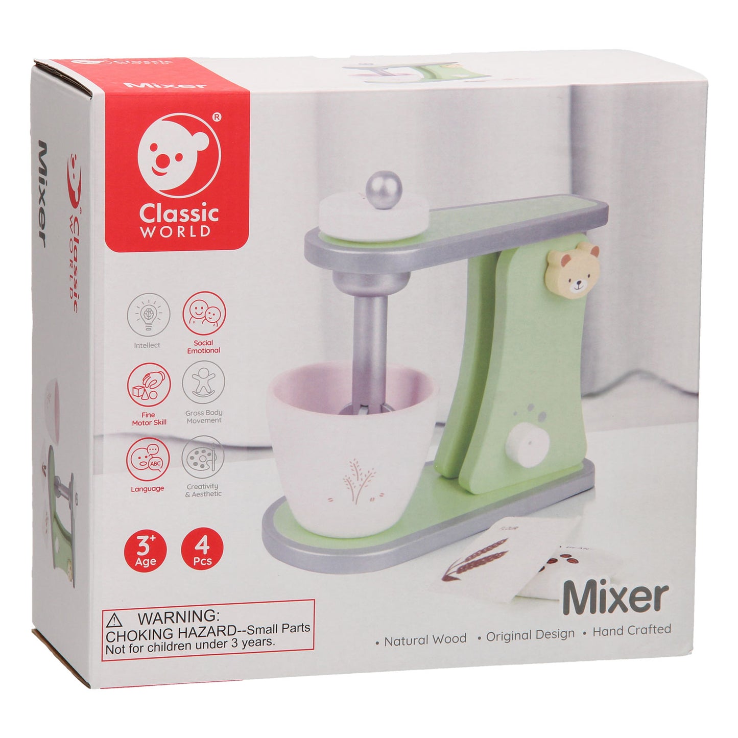 Classic World houten mixer, 4dlg