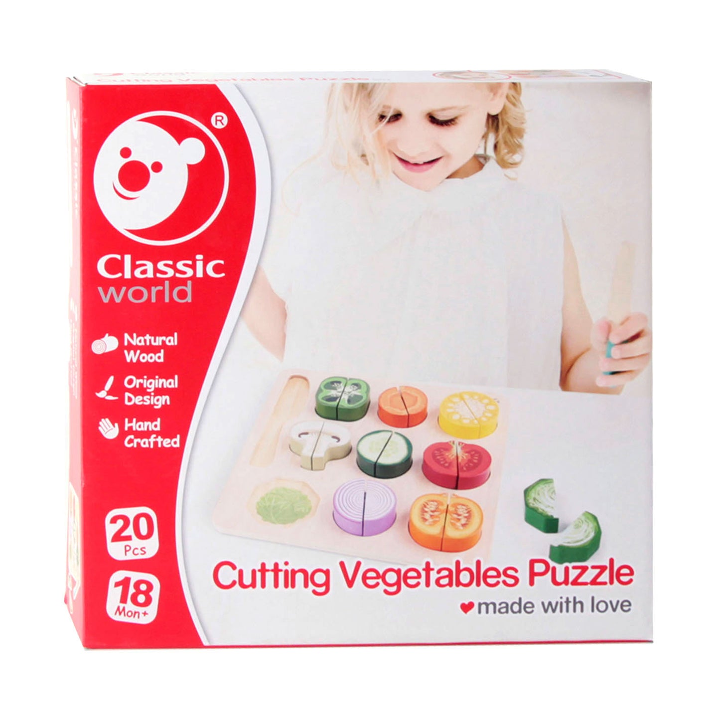 Classic World houten snijgroente, 20dlg.