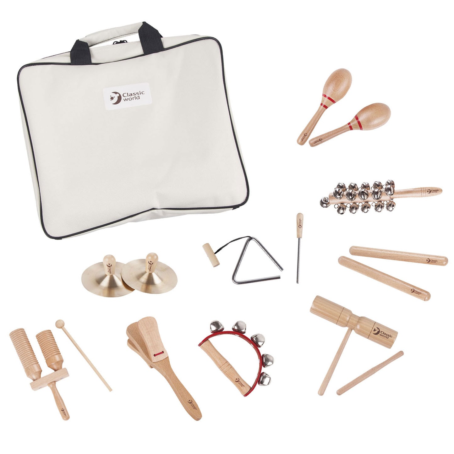 Classic World 9 muziekinstrumenten met opbergtas