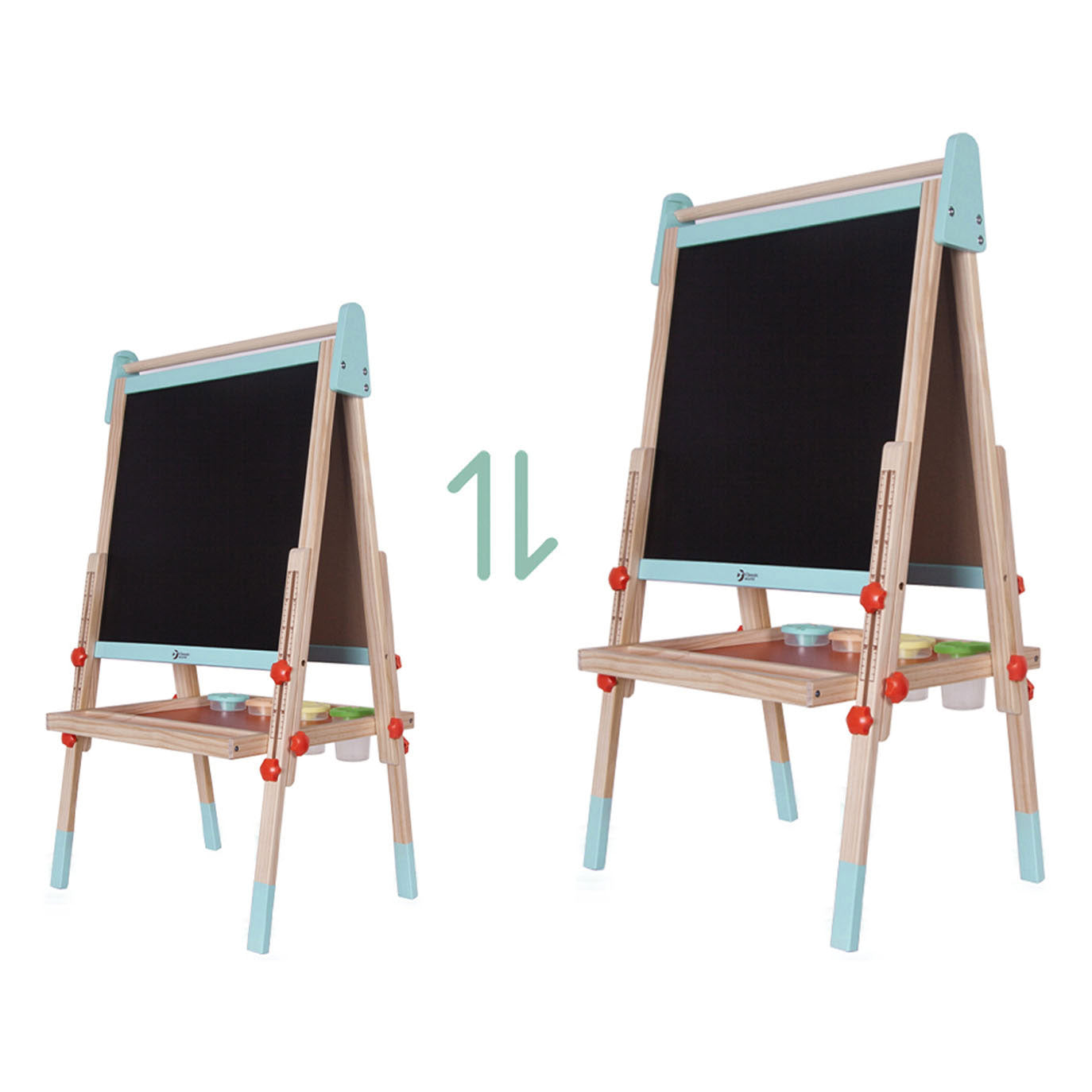 Classic World houten magneet- en schoolbord 2in1, 39dlg.
