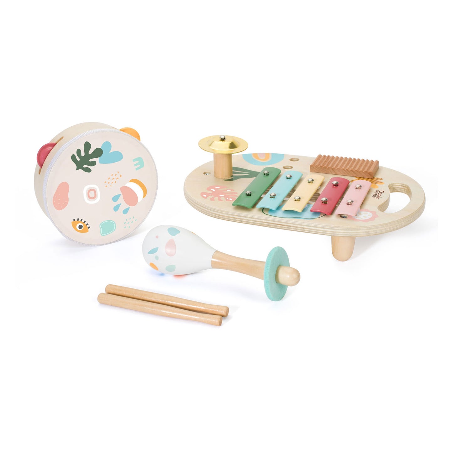 Classic World houten muziekinstrumenten set iris