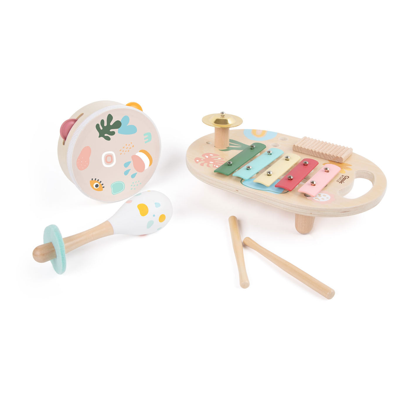Classic World houten muziekinstrumenten set iris