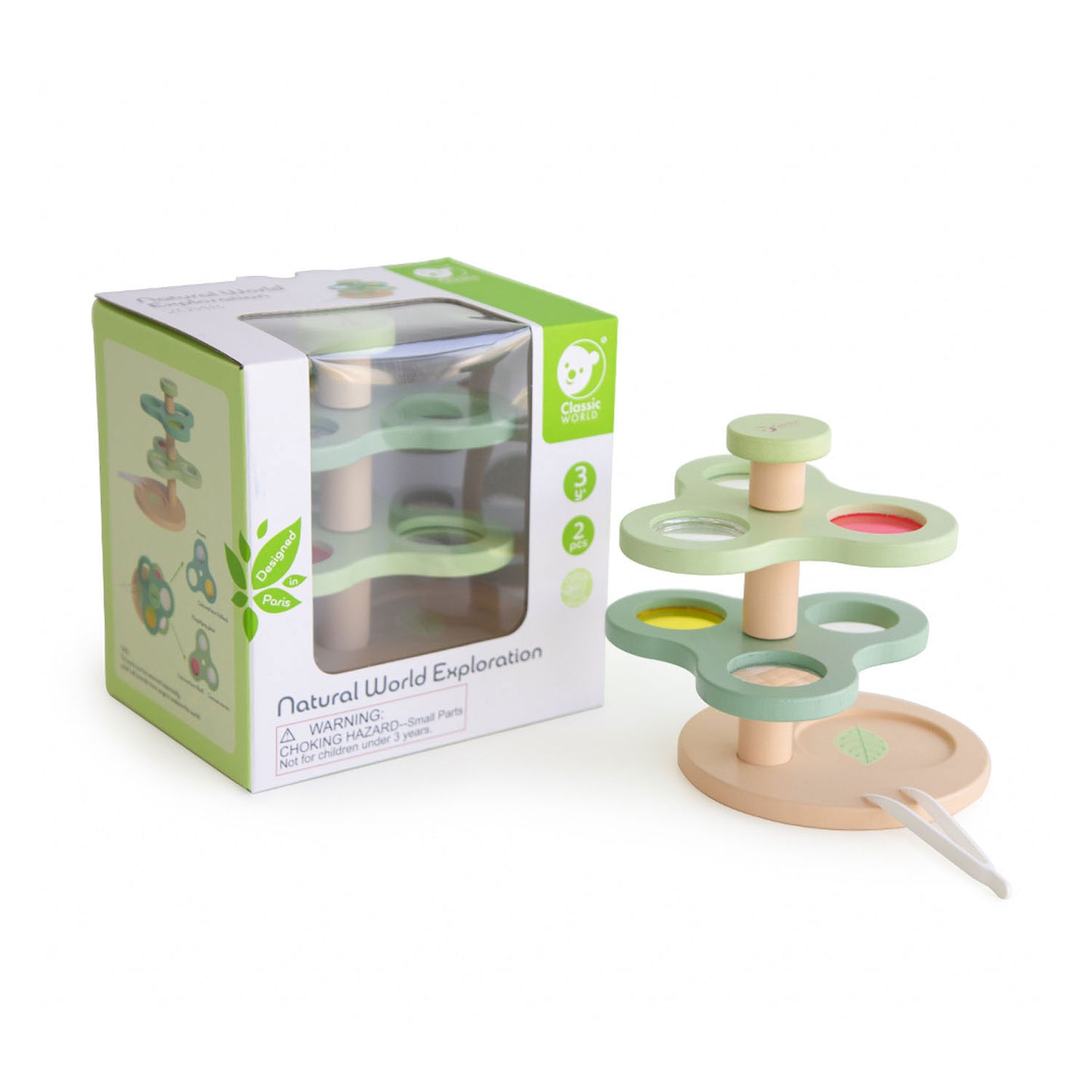 Classic World houten insecten en ontdekset, 2dlg.
