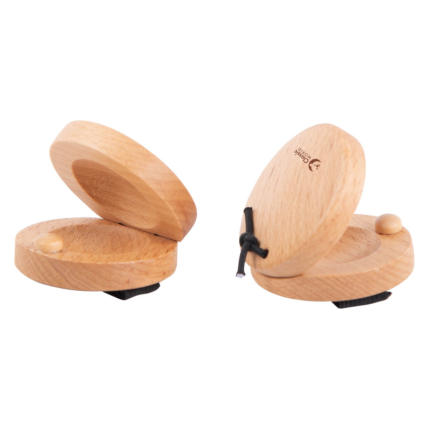 Classic World houten castagnetten, 2st.