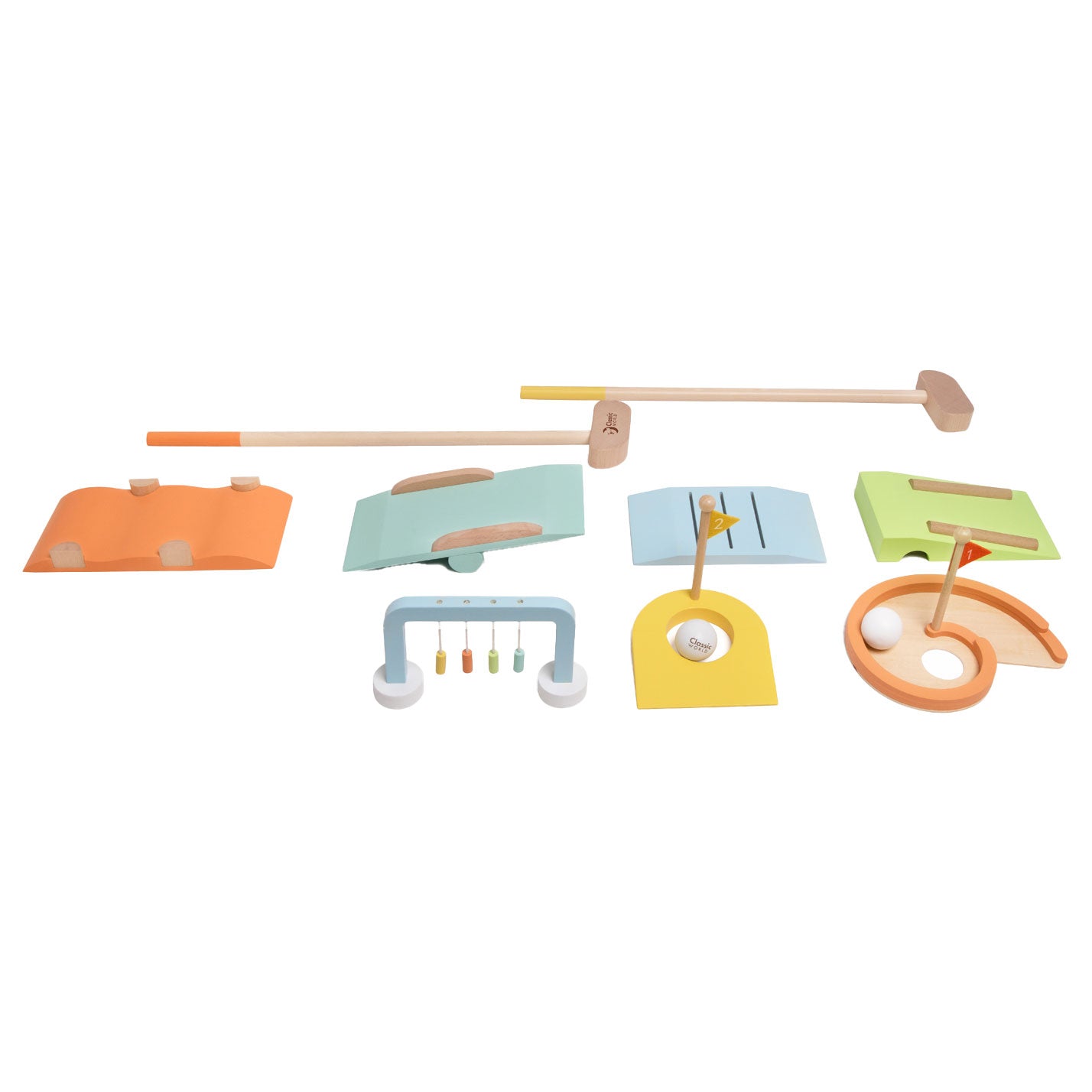 Classic World houten midget golfset, 11dlg.