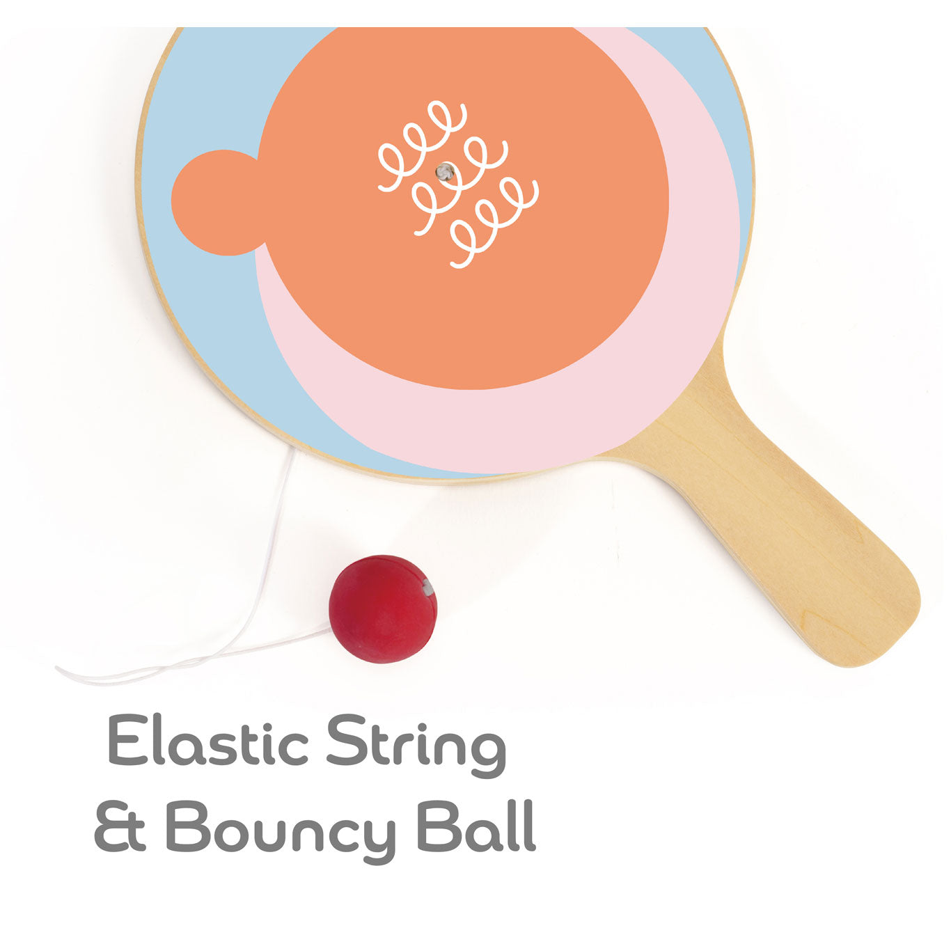 Classic World houten racket met bal aan koord