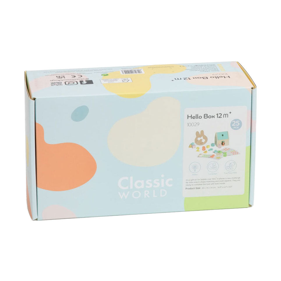 Lobbes Speelgoed BV Classic world baby hello speelgoed box 12-18 maanden