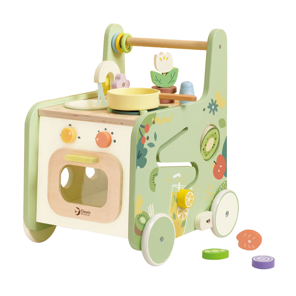 Classic World houten loopwagen keuken, 15dlg.